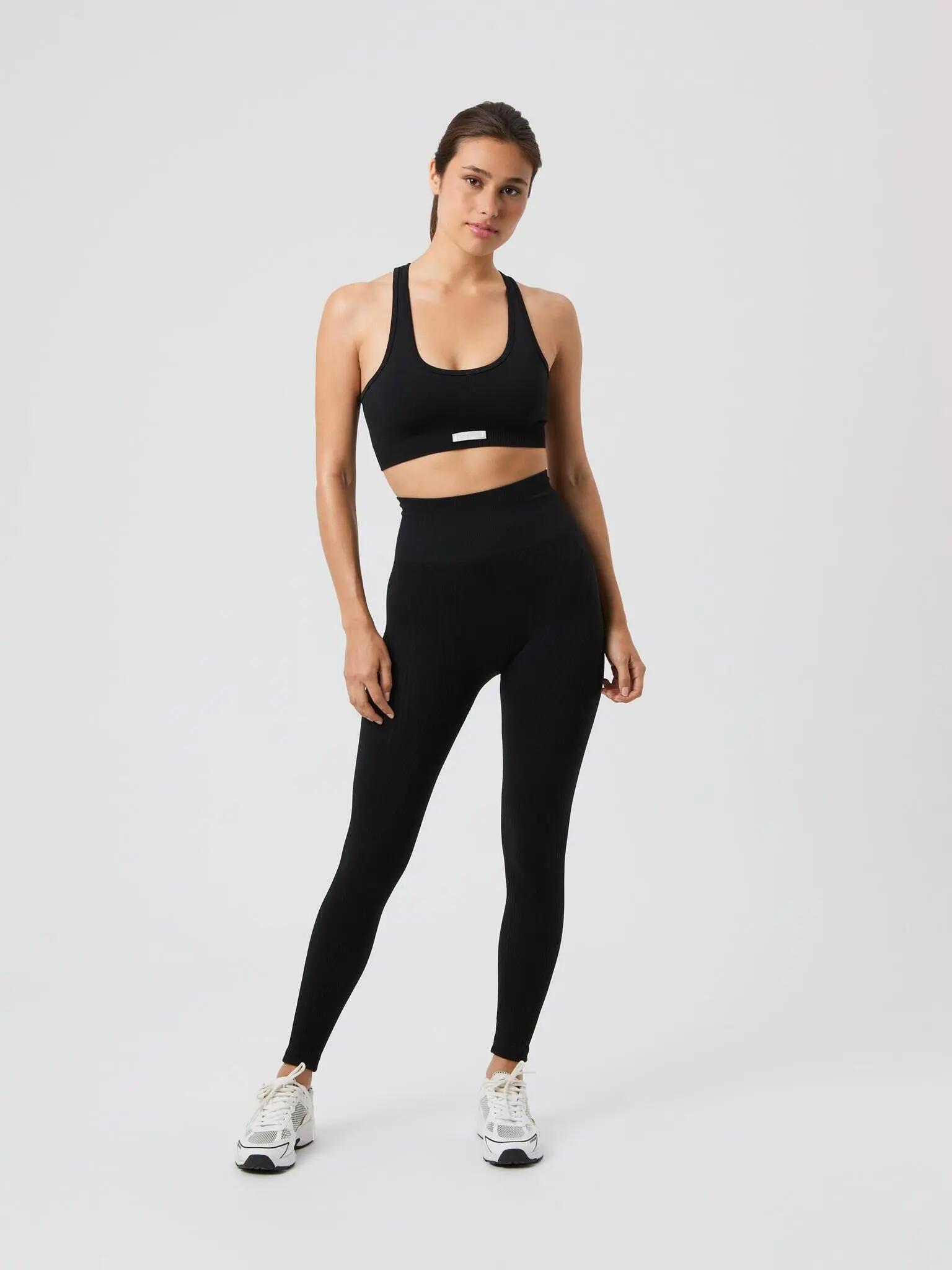 bjorn_borg STUDIO SEAMLESS RIBBED TIGHTS zwart gerecycled 3/5