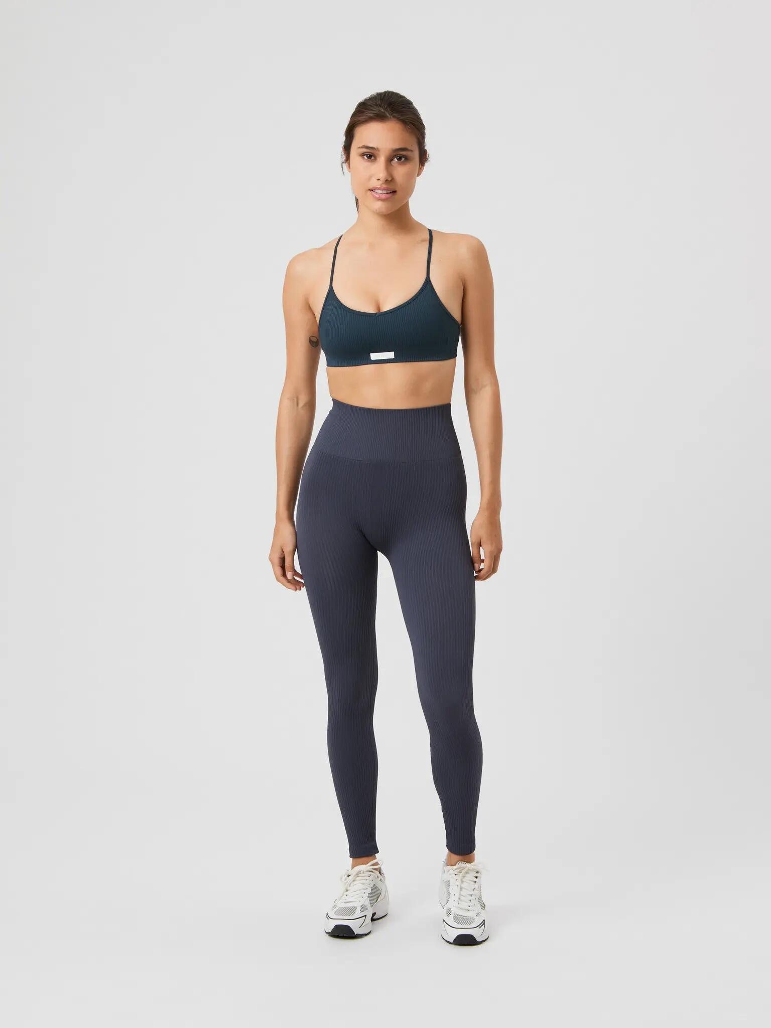 bjorn_borg STUDIO SEAMLESS RIBBED TIGHTS ODYSSEY GRAY 3/4
