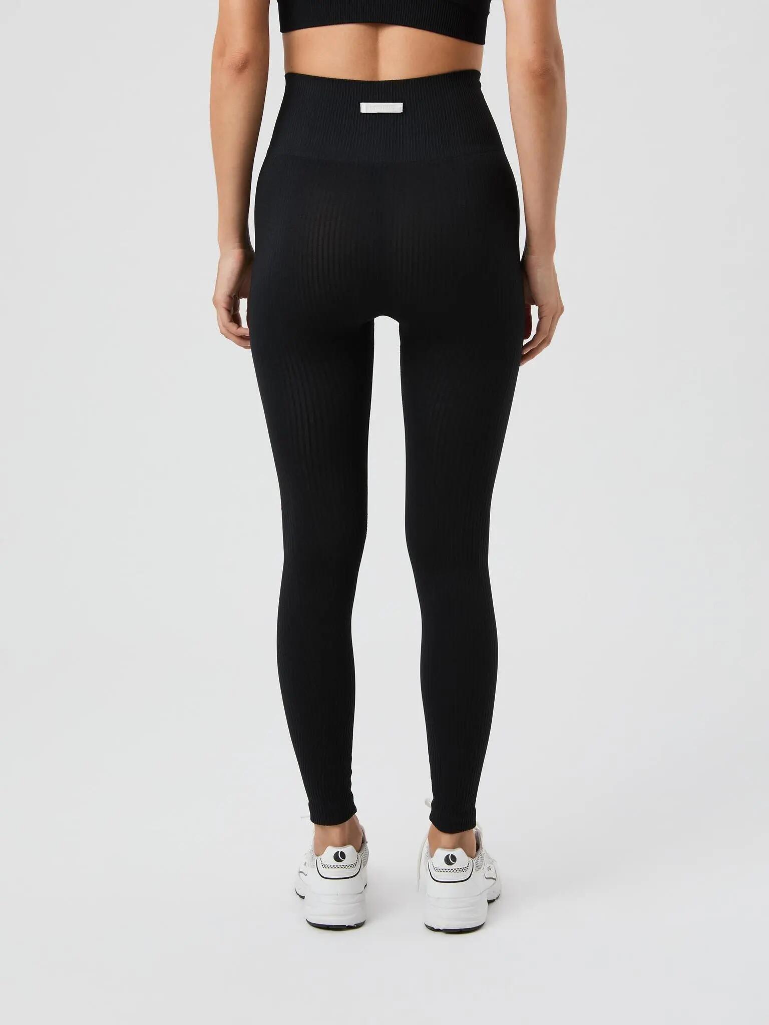 bjorn_borg STUDIO SEAMLESS RIBBED TIGHTS zwart gerecycled 2/5