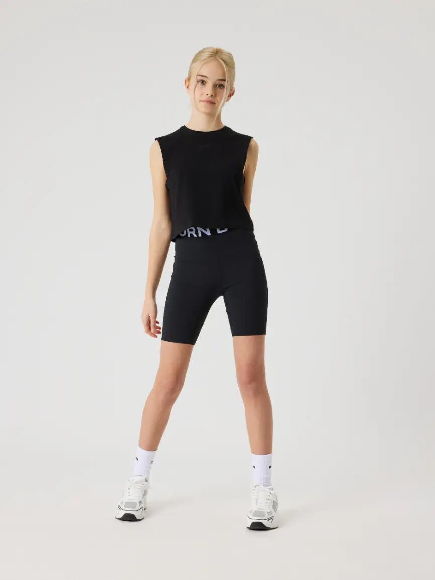 bjorn_borg BORG SHORT TIGHTS aus recyceltem Polyamid – Junior – BLACK BEAUTY 3/5