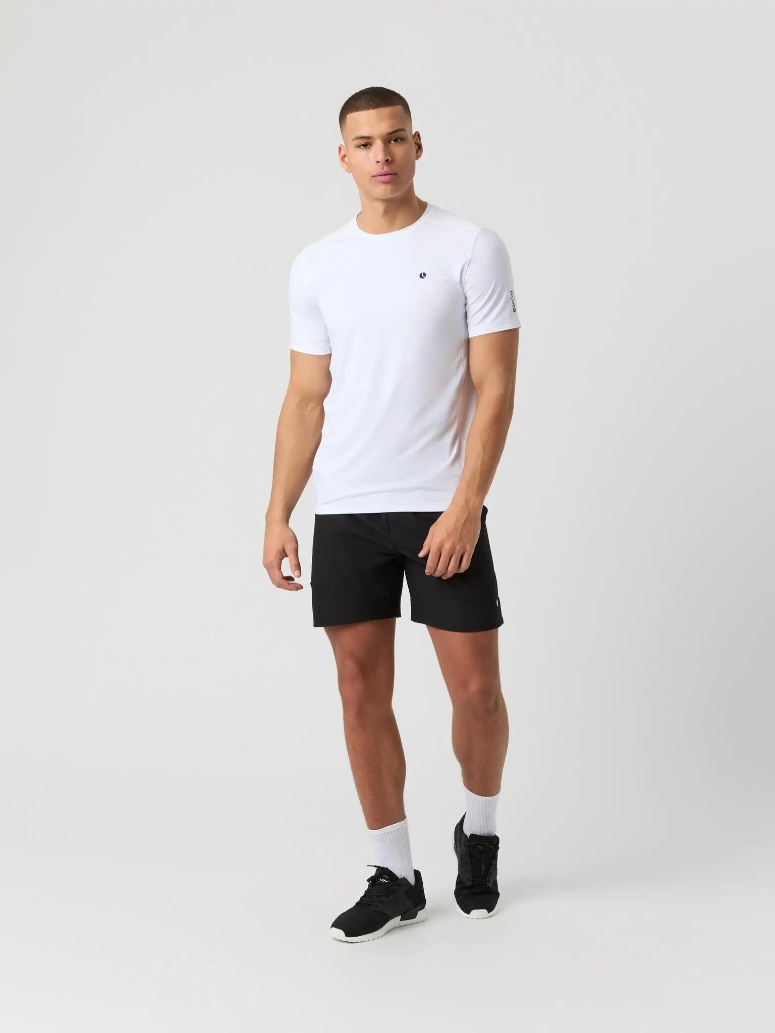 bjorn_borg ACE PRO 7" SHORTS en polyester recyclé — BLACK BEAUTY 3/5