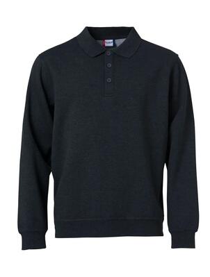 Clique basic polo sweater heren anthracite melange