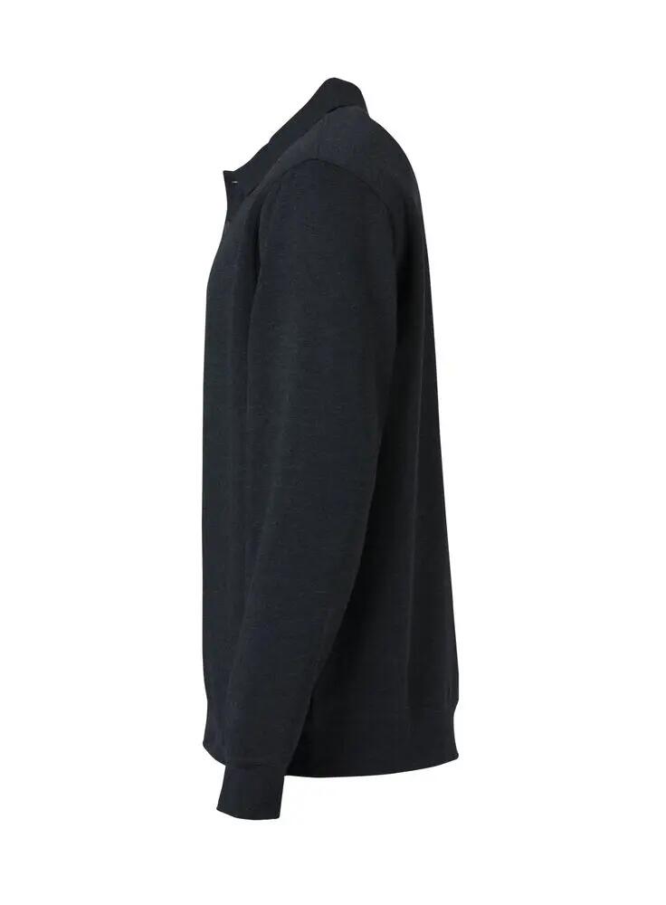 clique Basic Polo Sweater homem em anthracite melange, durável 3/4