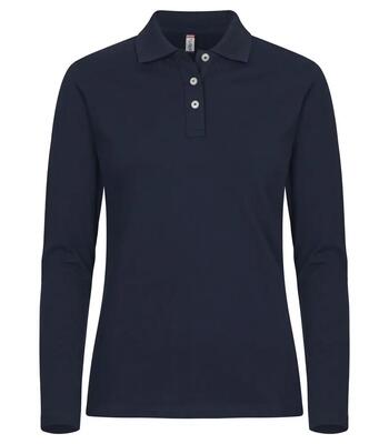 Clique stretch premium polo l/s women – dames polo lange mouw met stretch