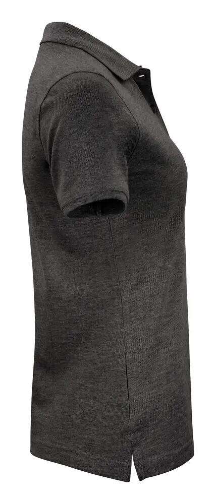 clique Classic OC Polo Women em algodão orgânico — anthracite melange 4/4