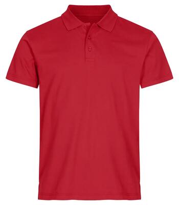 Clique single jersey polo van katoen - rood