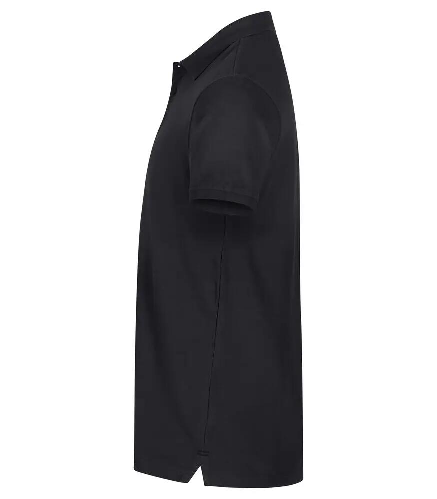 clique Heavy Premium Polo en coton peigné lourd – noir, 2XL 3/4