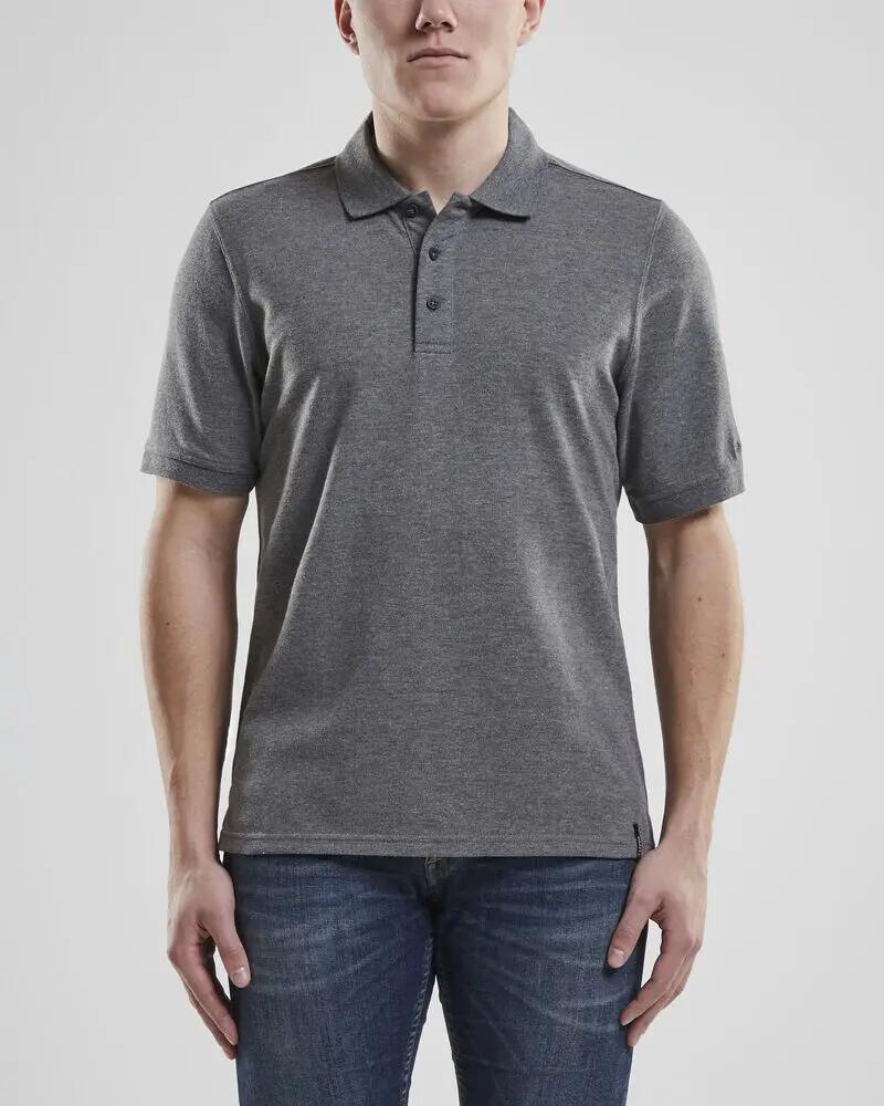 craft Polo Pique Casual M em cinzento escuro mesclado 2/4