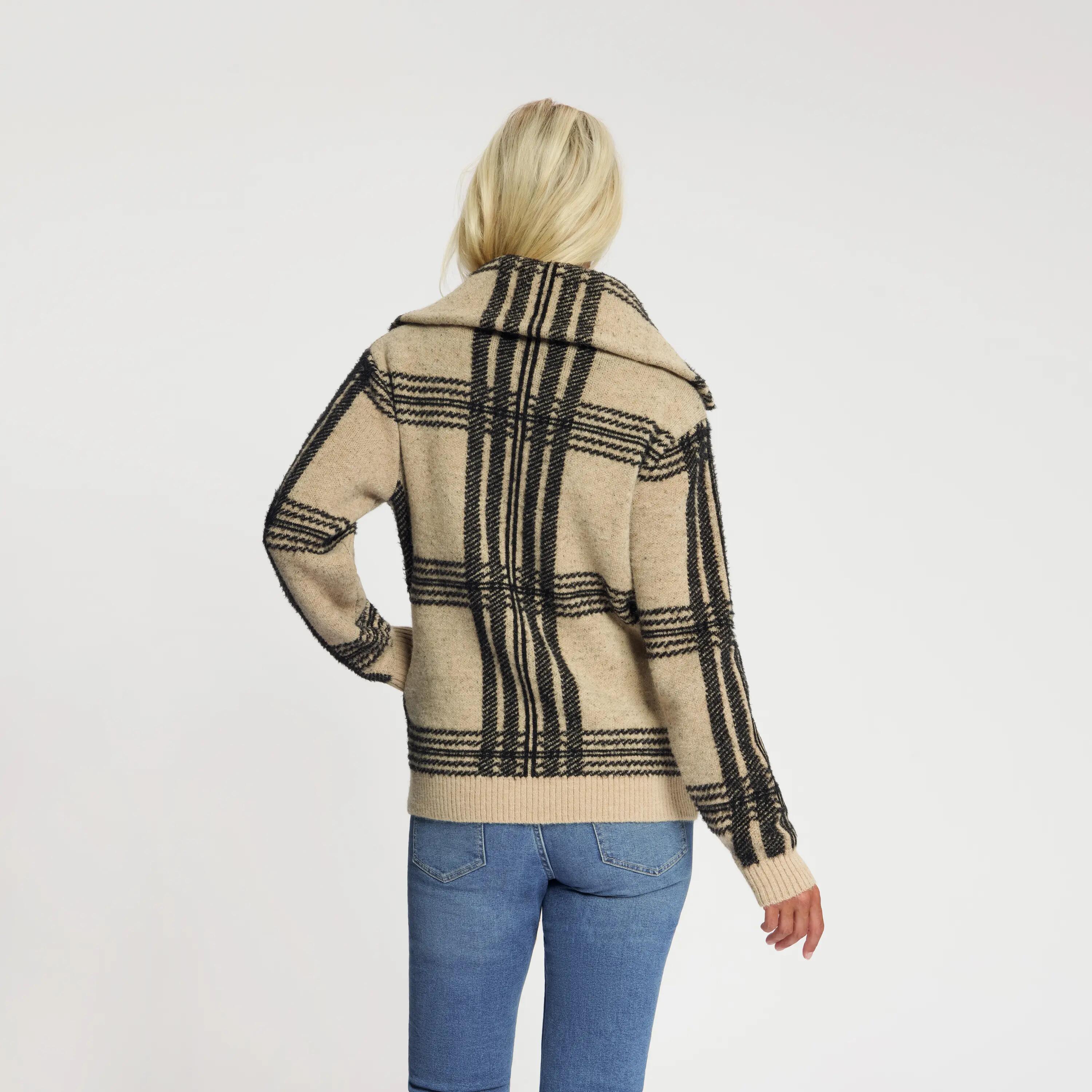 Yana Femme - Gilet d'extérieur tricoté - Sable 3/6
