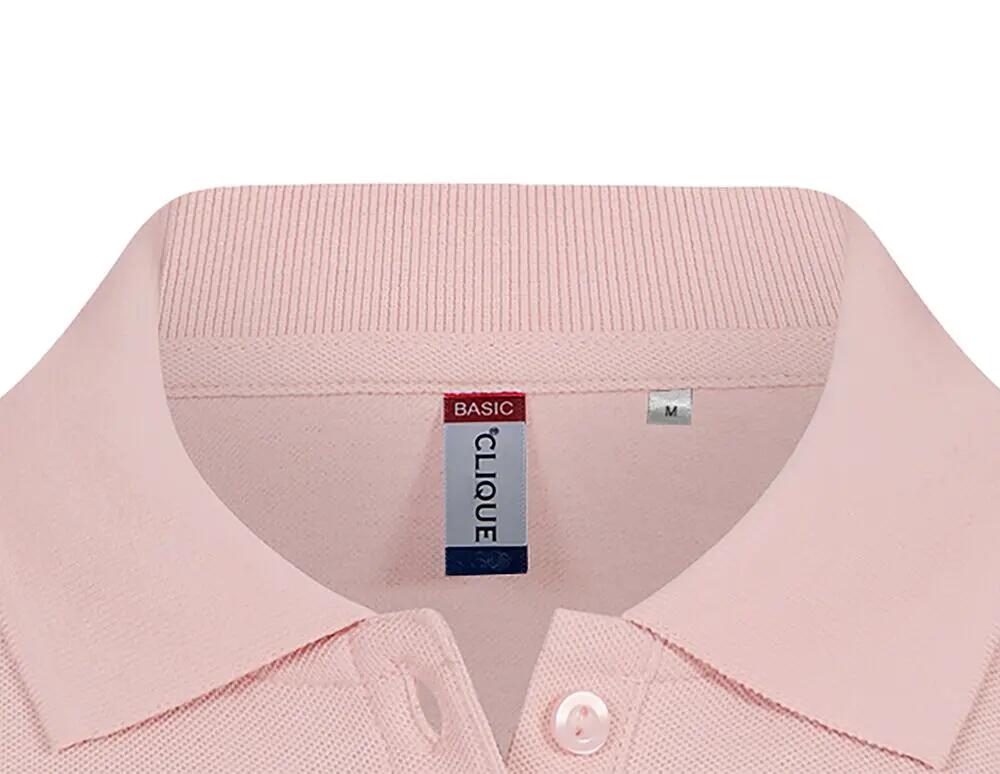 clique Basic Polo Women van katoen — vrouwelijke pasvorm, Candy Pink 2/5