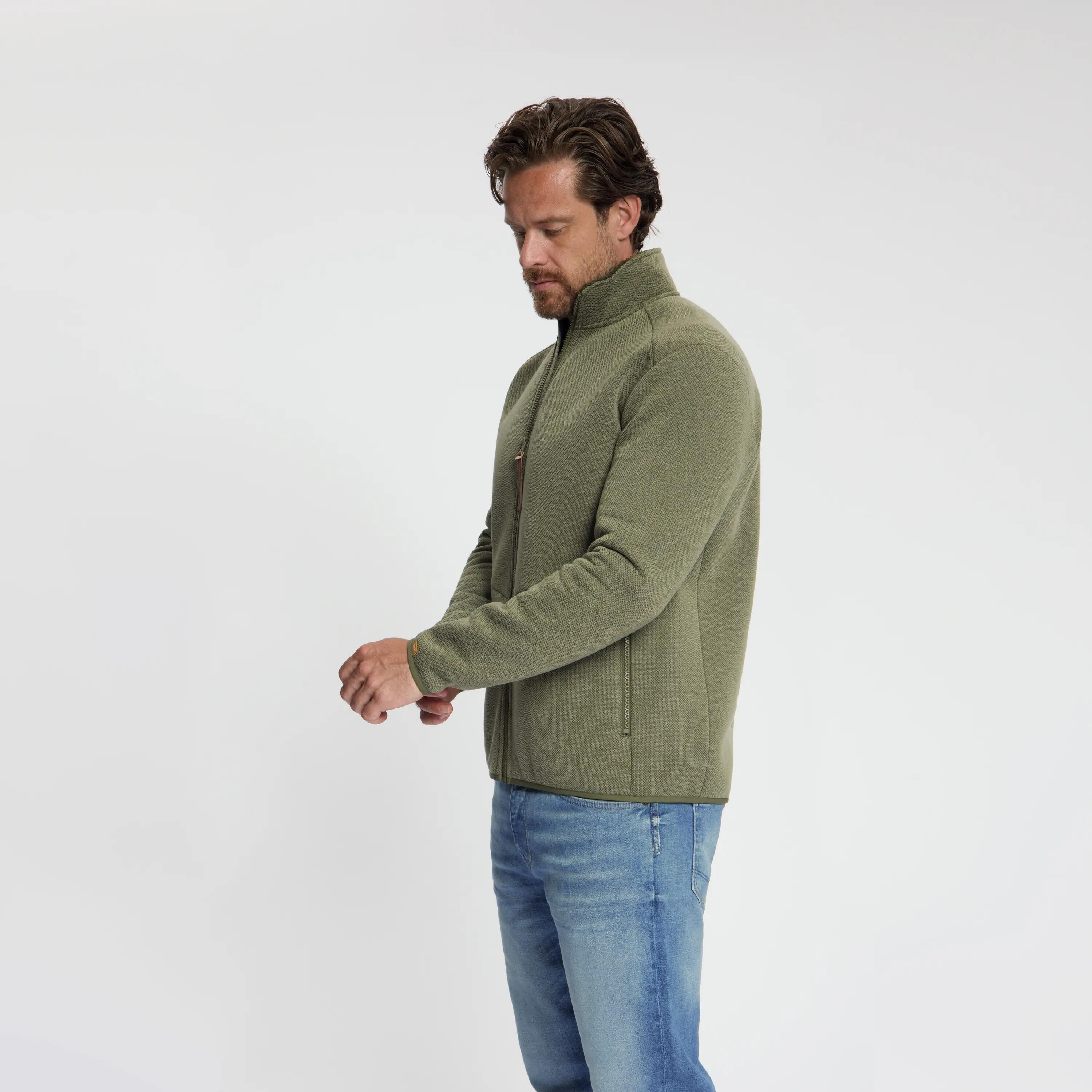 Joey Heren - Outdoorvest - Teddy voering - Groen 2/6