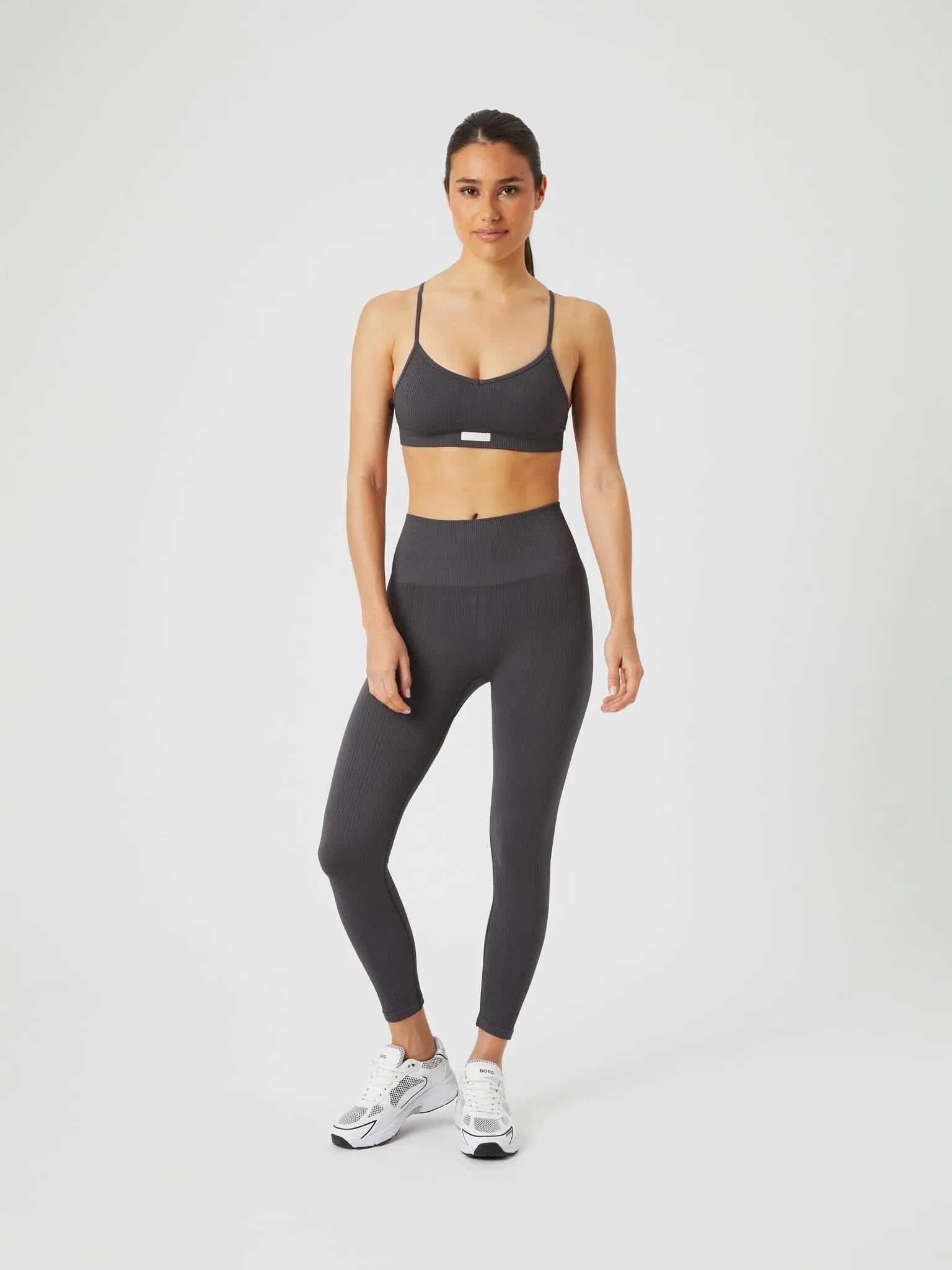 bjorn_borg STUDIO SEAMLESS RIBBED TIGHTS — ASPHALT 3/5
