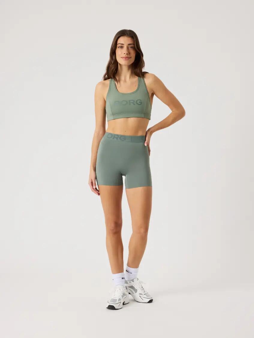 bjorn_borg BORG SHORT TIGHTS en polyester recyclé - AGAVE GREEN 3/4