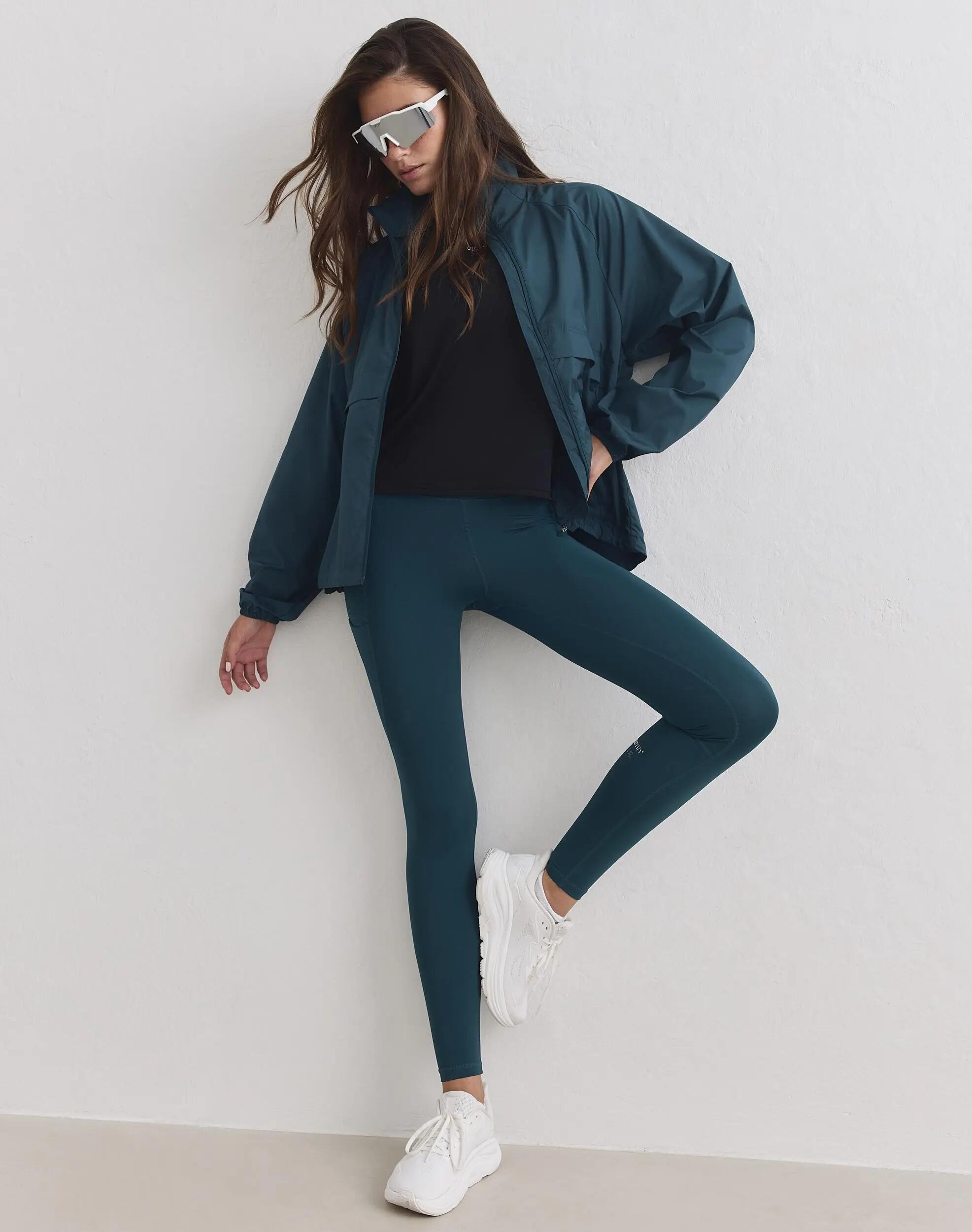 Dames Hardlooplegging Hoge Taille Gerecycled Rekbaar Zakken squat proof Lagune 7/7
