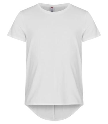 clique T-shirt homme Brooklyn en coton blanc, coupe relaxed et + long