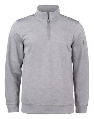 Clique basic active half zip half-zip sweater polyester grijs melange