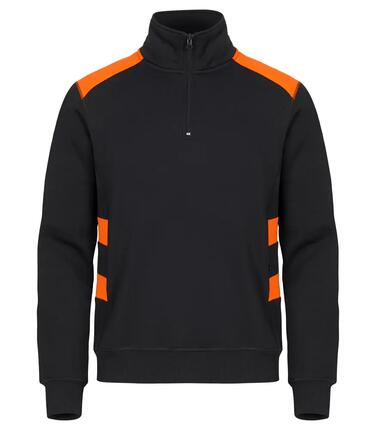 clique Ambition Half Zip Bluza półgolf kontrastowa odblaskowa