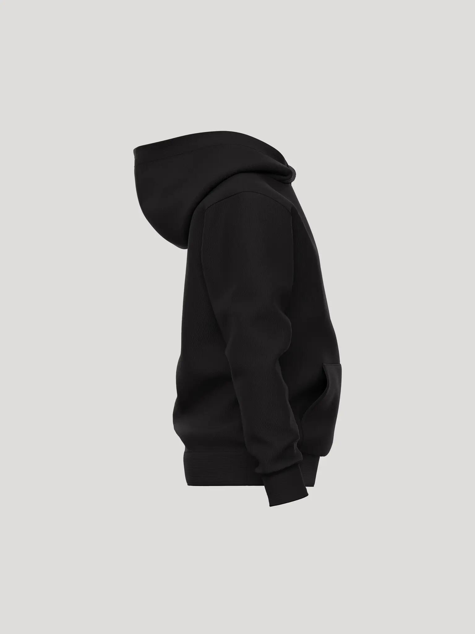 bjorn_borg BORG ESSENTIAL 1 HOODIE junior em poliéster reciclado – BLACK BEAUTY 4/4