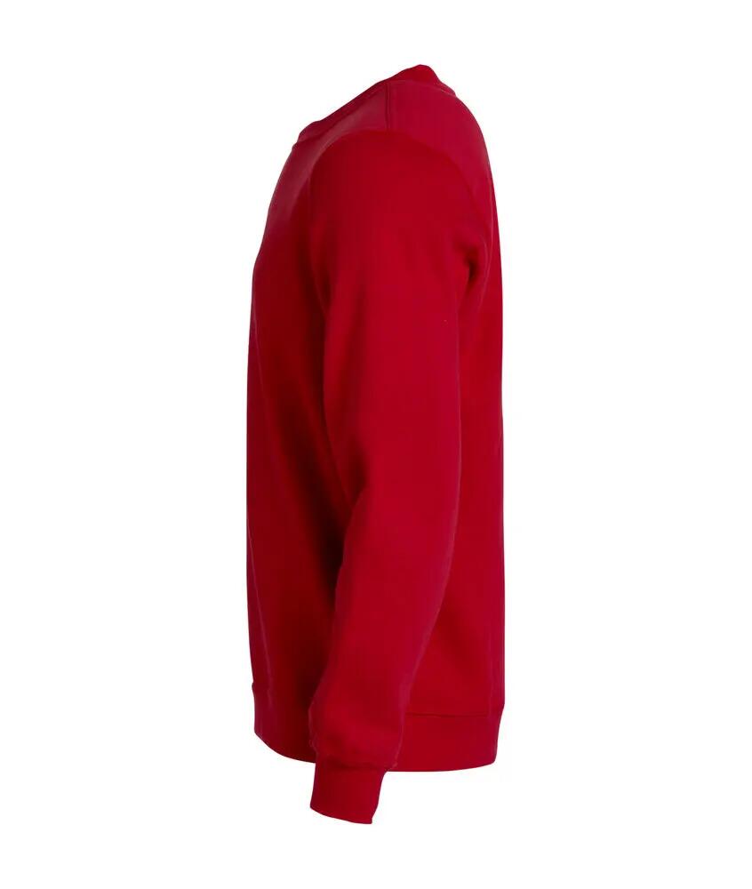 clique Basic Roundneck felpa girocollo unisex rossa 4XL 3/4