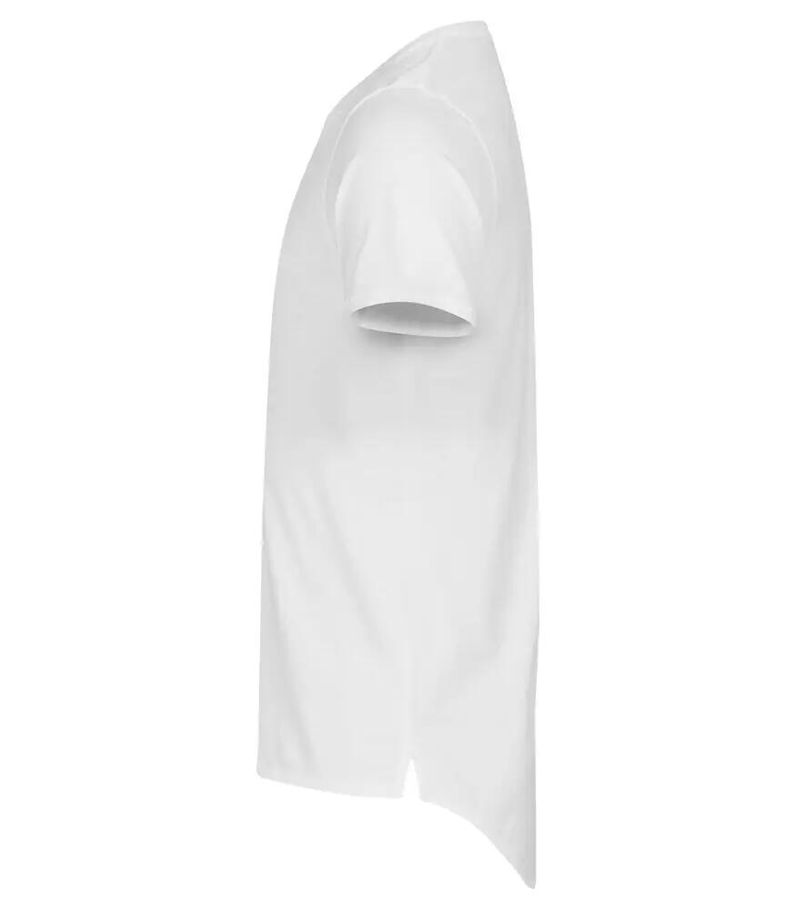 clique T-shirt homme Brooklyn en coton blanc, coupe relaxed et + long 3/4