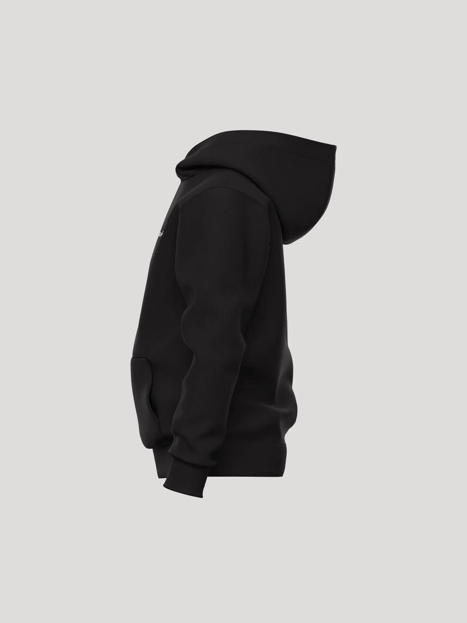 bjorn_borg BORG ESSENTIAL 1 HOODIE junior em poliéster reciclado – BLACK BEAUTY 3/4