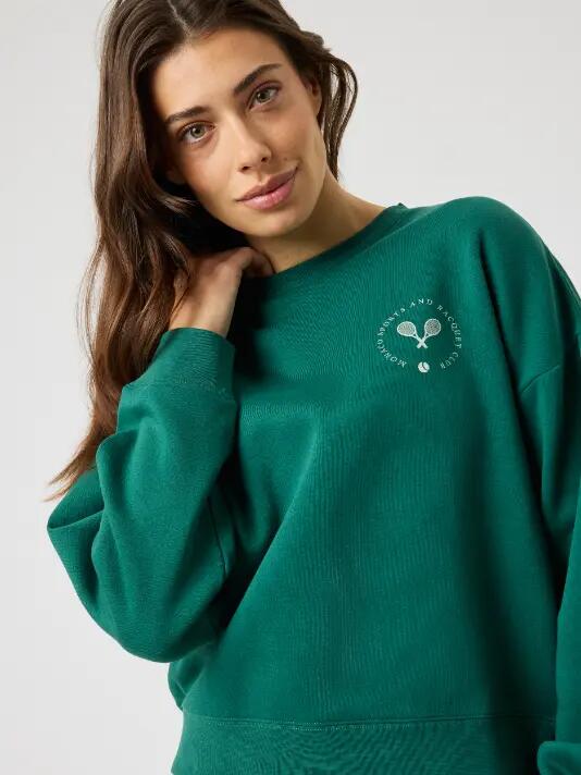 bjorn_borg BORG BOYFRIEND SWEATSHIRT POSY GREEN 4/4