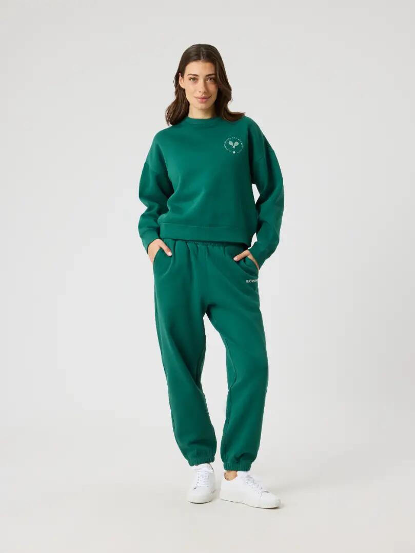 bjorn_borg BORG BOYFRIEND SWEATSHIRT POSY GREEN 3/4