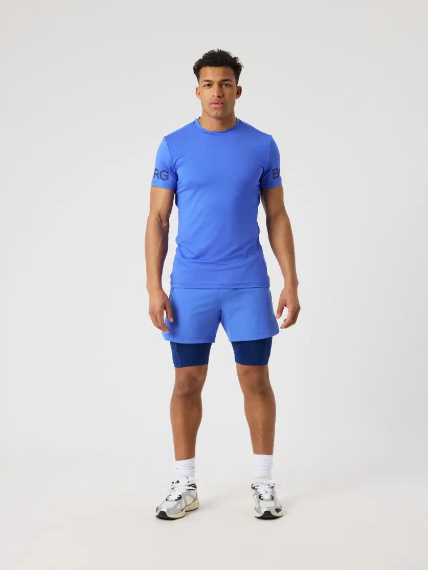 bjorn_borg BORG 2 IN 1 SHORTS — Shorts 2 in 1 da uomo, Amparo Blue 3/5