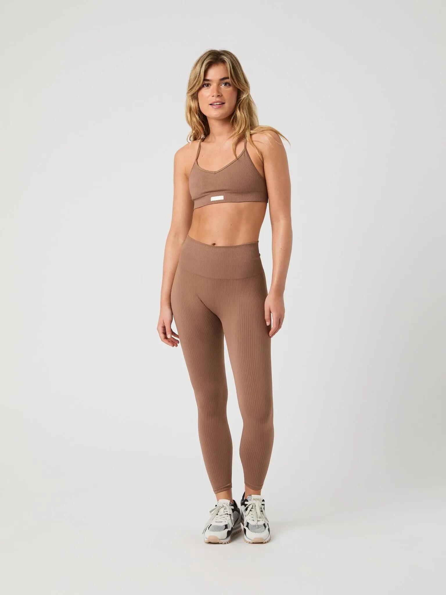 bjorn_borg STUDIO SEAMLESS RIBBED TIGHTS — ACORN 3/6