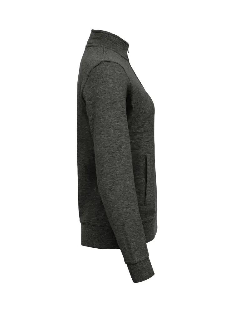 clique Basic Cardigan Women em tecido sweatshirt, anthracite melange 4/4