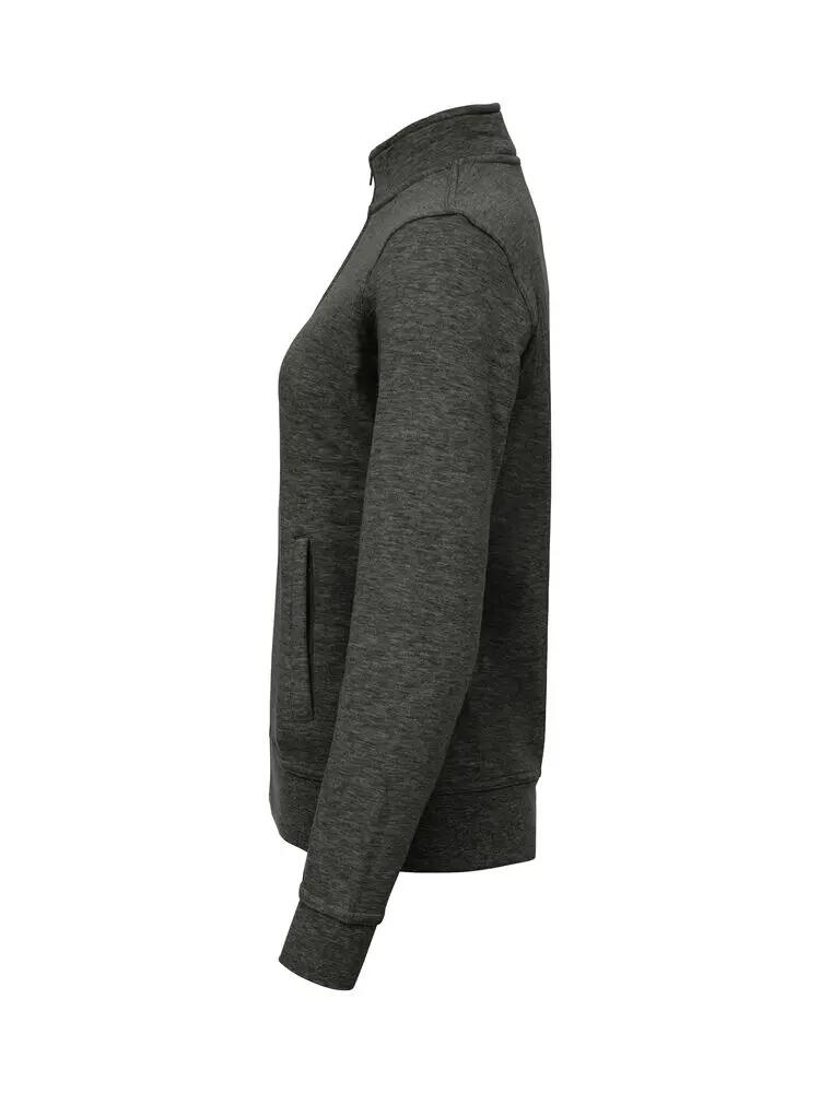 clique Basic Cardigan Women em tecido sweatshirt, anthracite melange 3/4