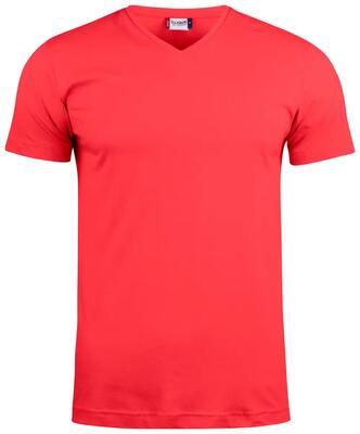Clique basic-t v-neck t-shirt met v-hals van katoen