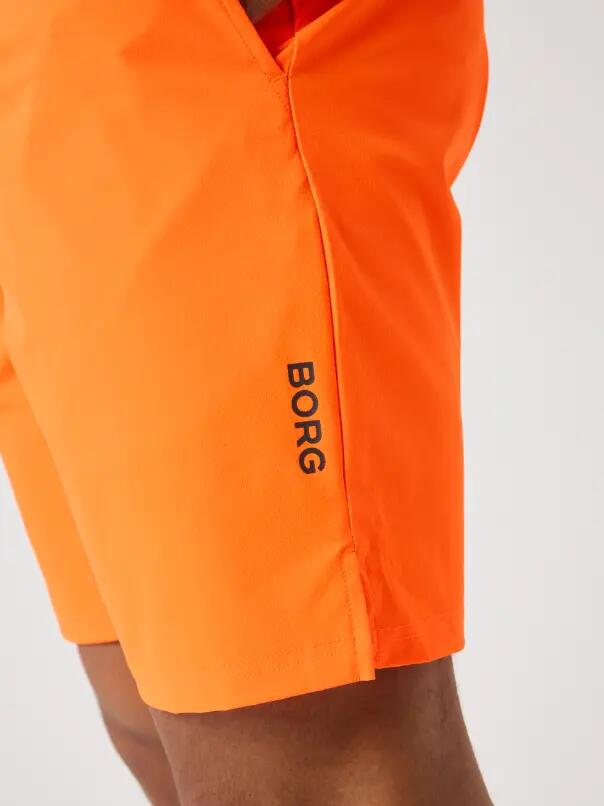 bjorn_borg BORG ATHLETIC 9" SHORTS – SHOCKING ORANGE 3/4