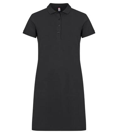 clique Marietta Polo-Kleid aus Baumwolle in Schwarz