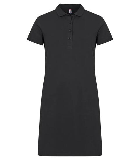 clique Marietta Polo-Kleid aus Baumwolle in Schwarz