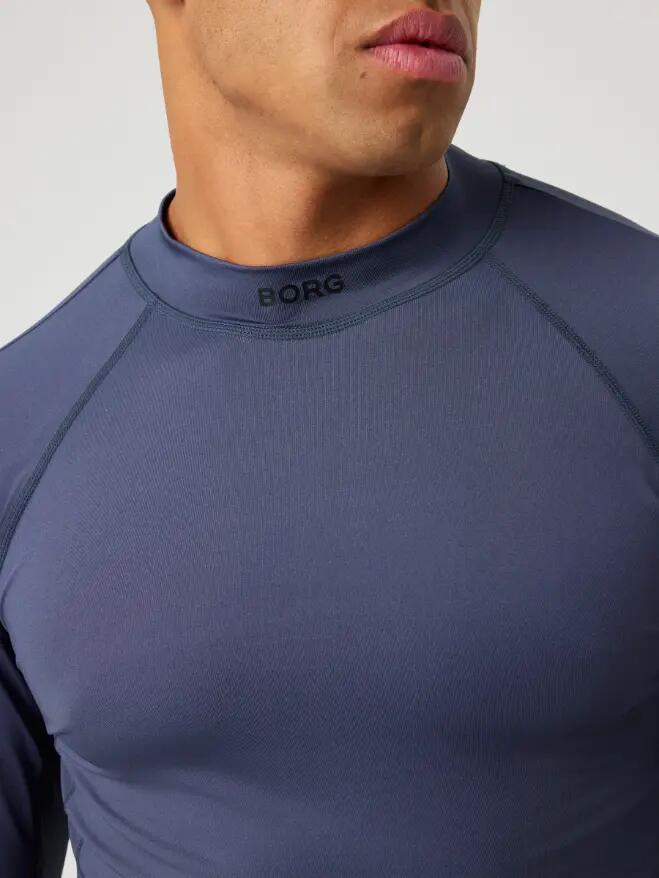 bjorn_borg BORG MOCK NECK LS T-SHIRT Herren — ODYSSEY GRAY 5/5