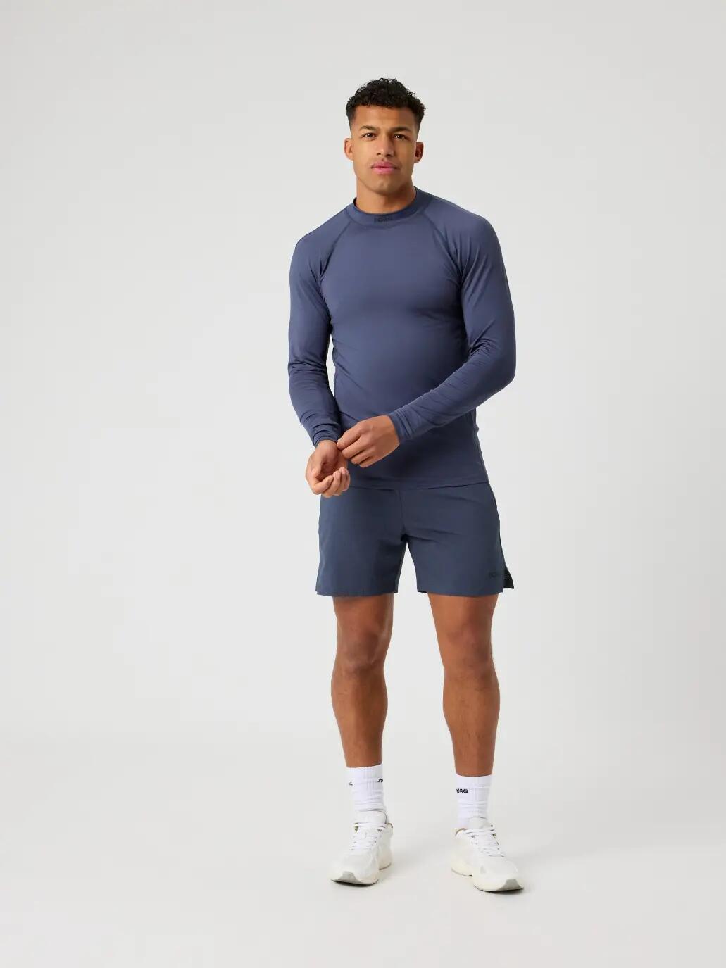 bjorn_borg BORG MOCK NECK LS T-SHIRT Herren — ODYSSEY GRAY 3/5