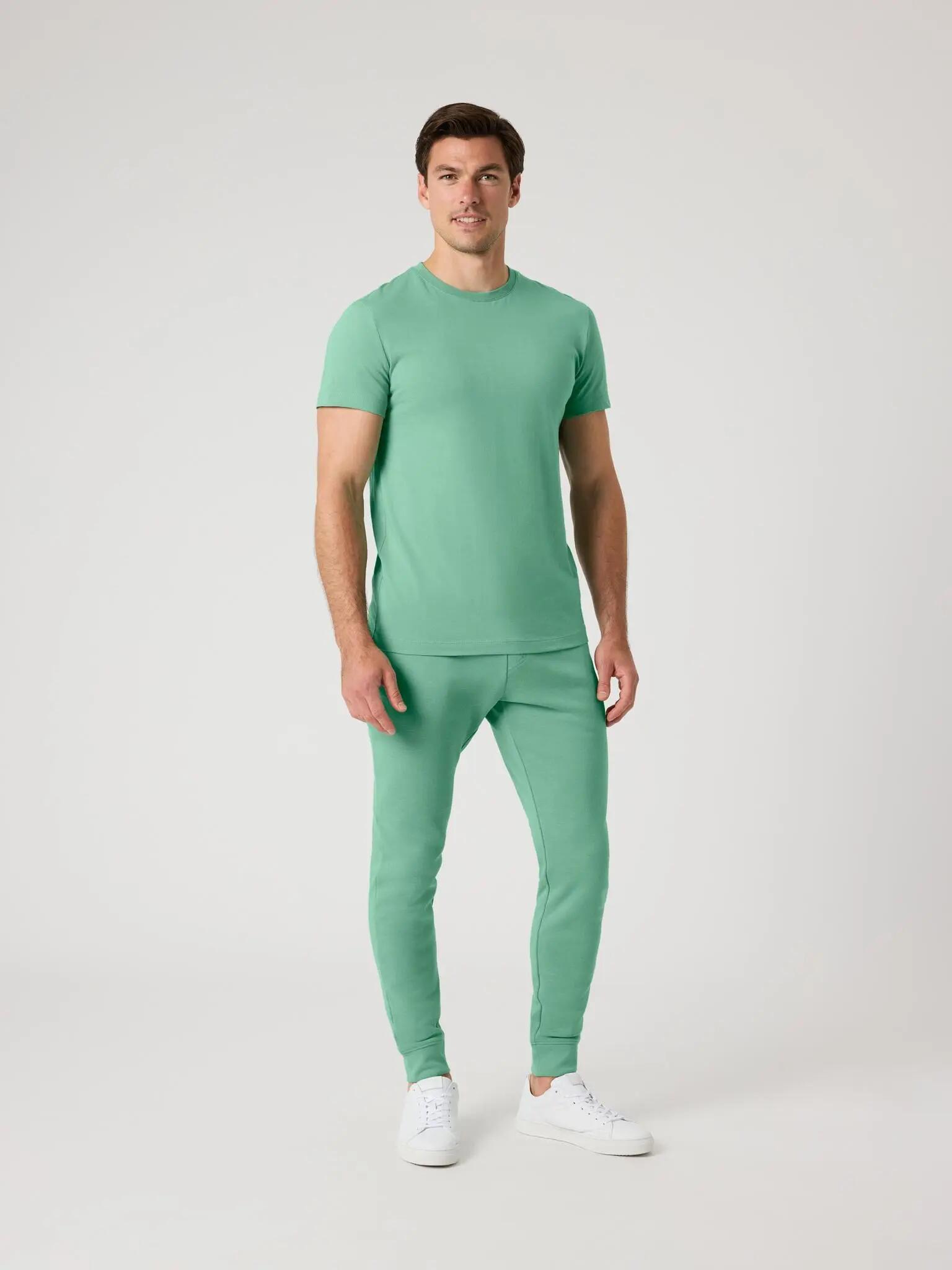 bjorn_borg CENTRE TAPERED SWEATPANTS – MALACHITE GREEN 3/4
