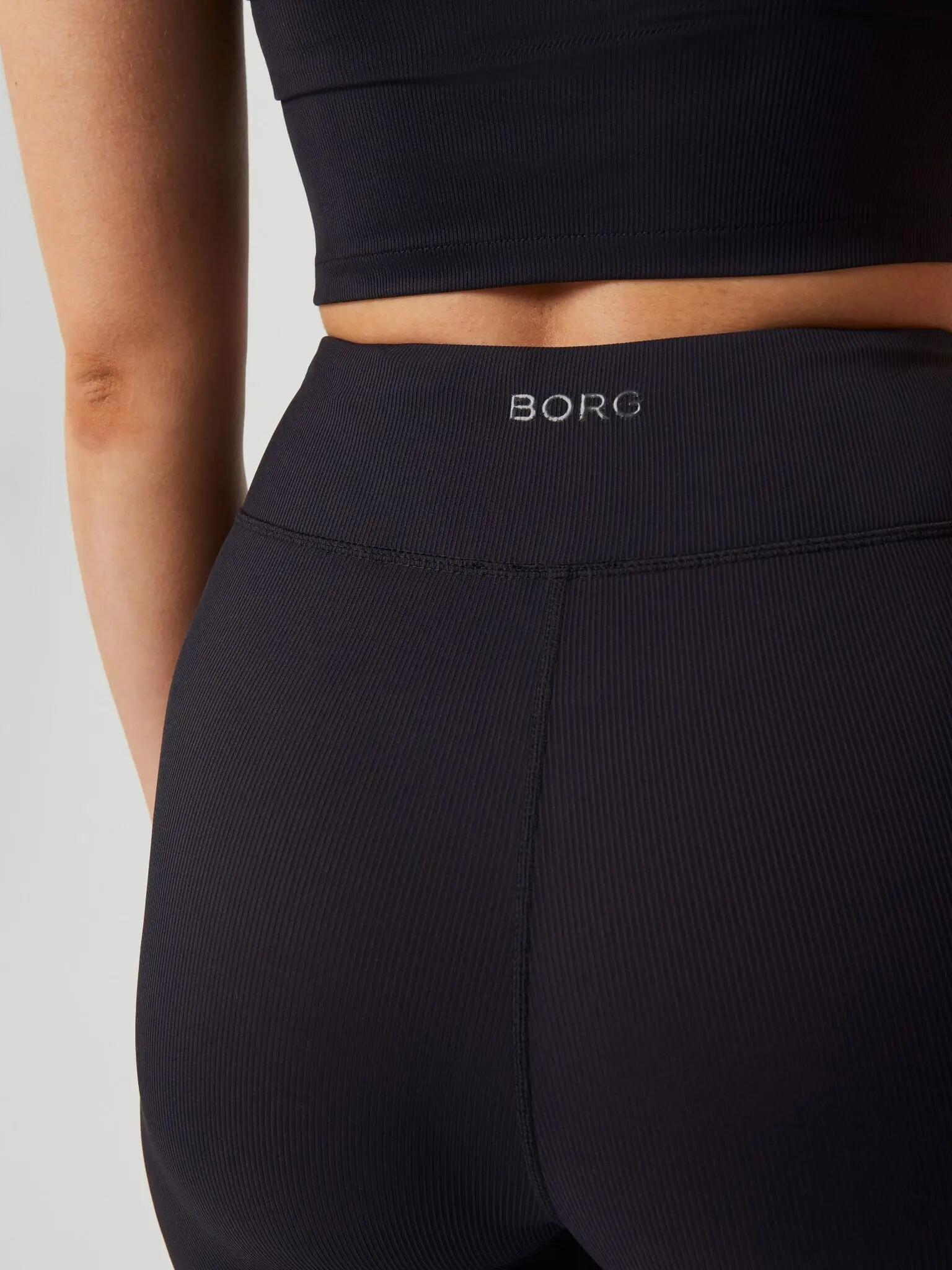 bjorn_borg STUDIO HIGHWAIST RIB TIGHTS em BLACK BEAUTY 4/4