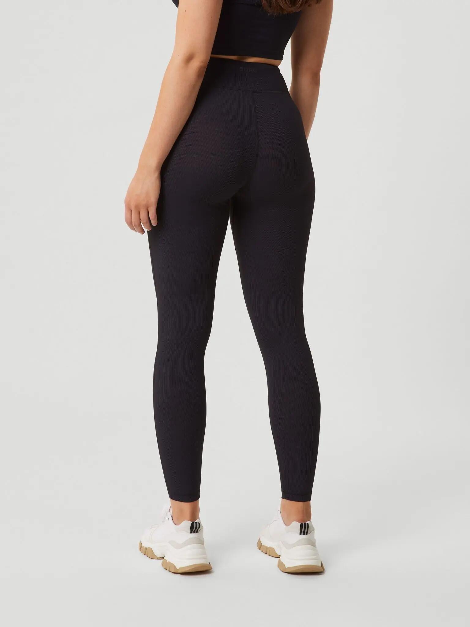 bjorn_borg STUDIO HIGHWAIST RIB TIGHTS em BLACK BEAUTY 2/4
