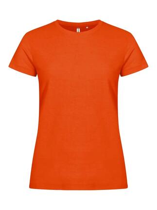 clique Basic-T Women Eng anliegendes Baumwoll-T-Shirt – blood orange