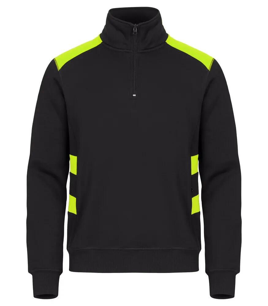 clique Ambition Half Zip sweater hoge zichtbaarheid 1/4