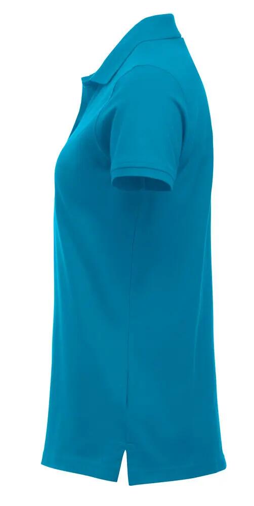 clique Classic Marion S/S Dames Polo — moderne pasvorm, turquoise 3/4