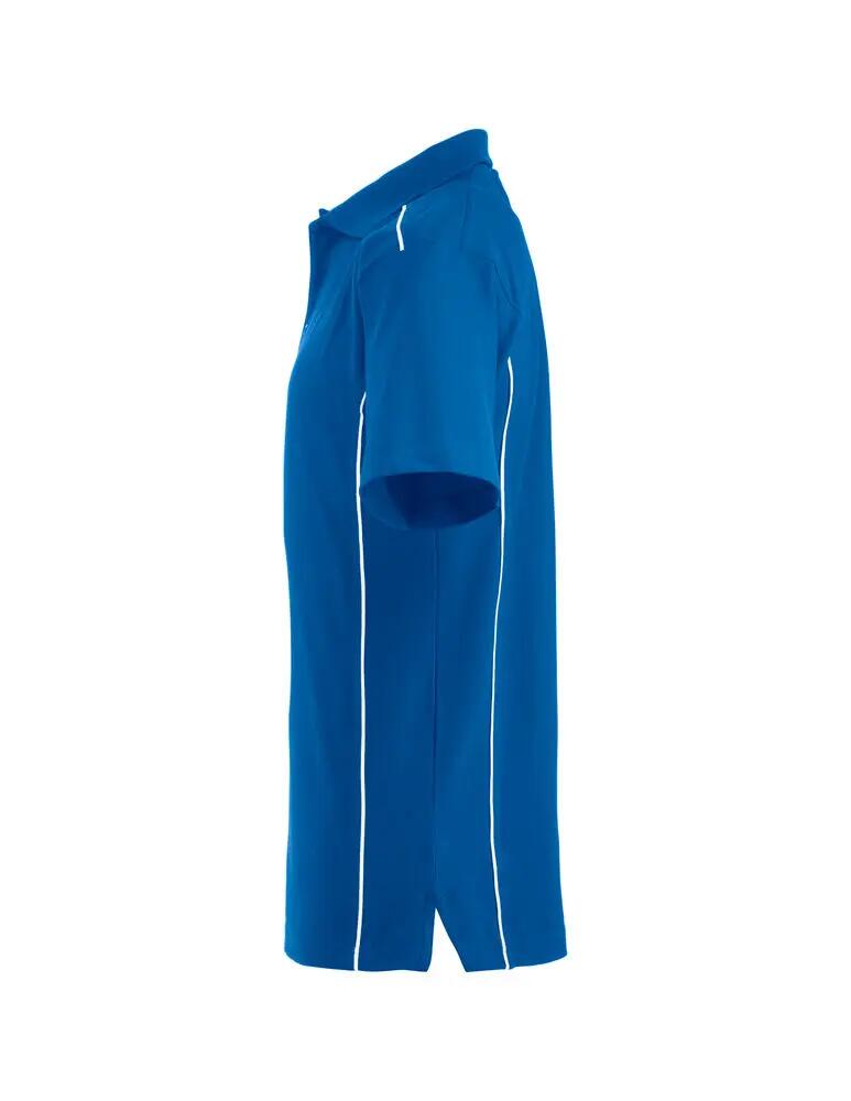 clique New Conway Polo heren 100% katoen – contrast piping, royal blue 3/4
