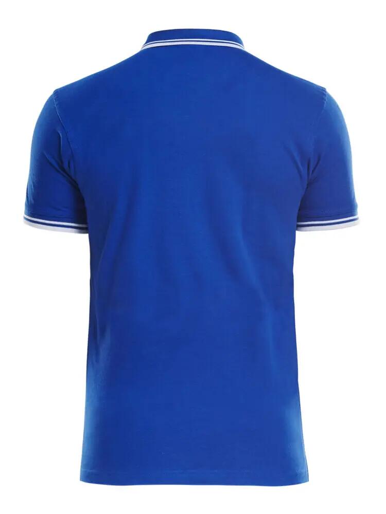 clique Polo Amarillo 100% gekamd katoen – unisex met contraststrepen 2/4