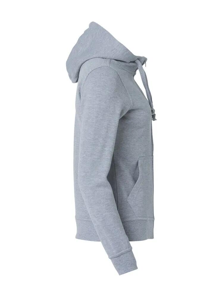clique Basic Hoody Full Zip Women - felpa con cappuccio grigio mélange 4/4