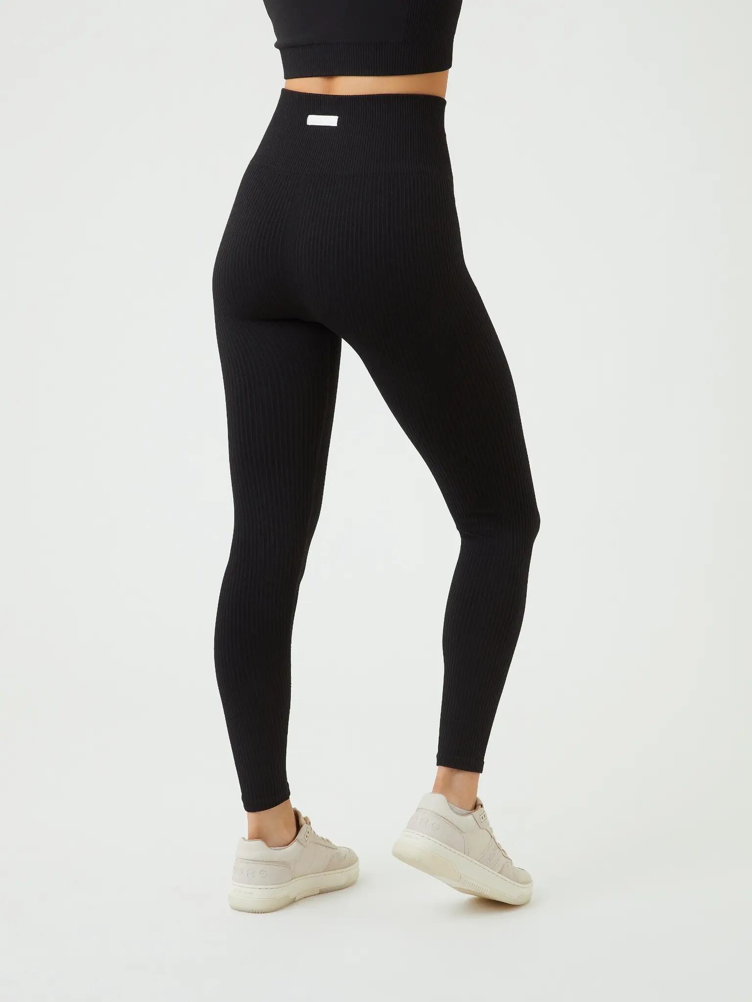 bjorn_borg STUDIO SEAMLESS RIB TIGHTS - BLACK BEAUTY 2/5