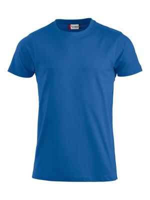 Clique premium-t heren t-shirt ronde hals katoen, royal blue