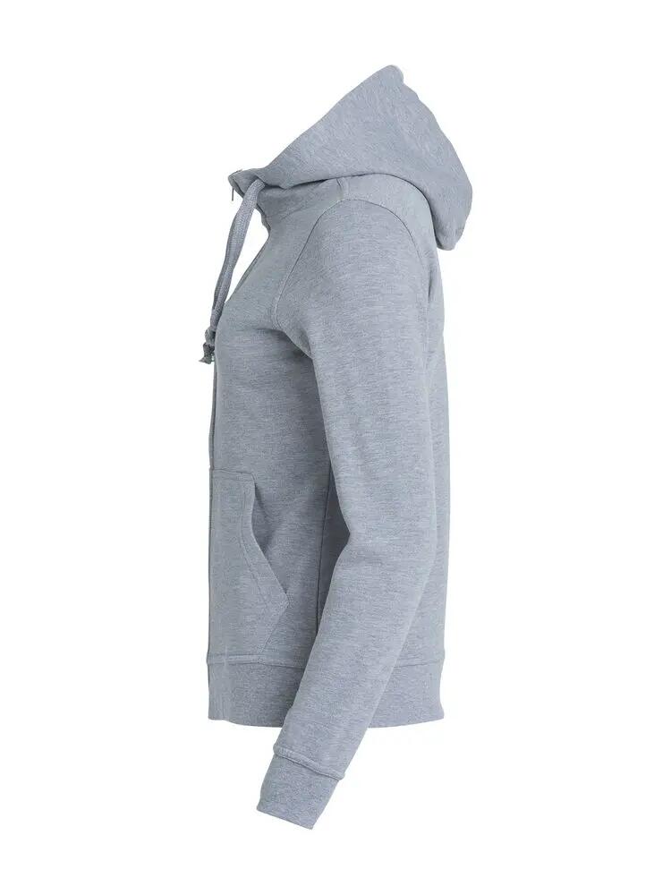 clique Basic Hoody Full Zip Women - felpa con cappuccio grigio mélange 3/4