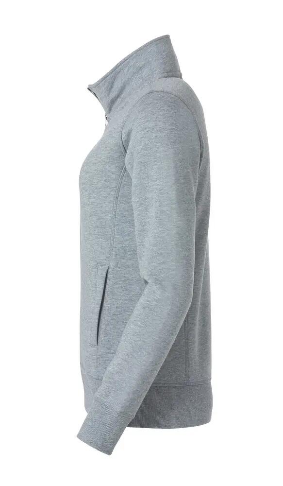 clique Classic Cardigan Women — cardigan sweatshirt cinza mesclado 3/4